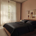 Satijn beddengoed set - zwart