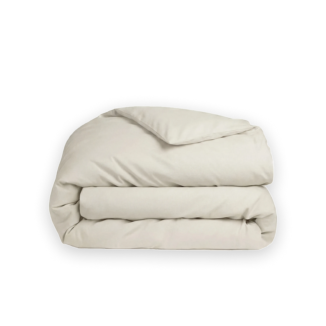 Percale dekbedovertrek  - creme