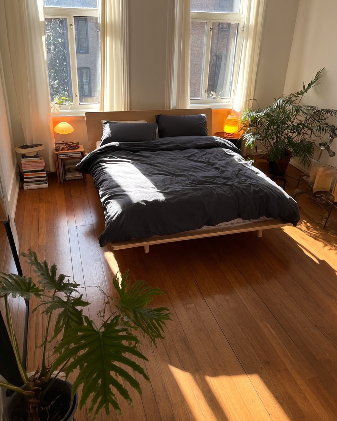 Satijn kussensloop set - donkergrijs