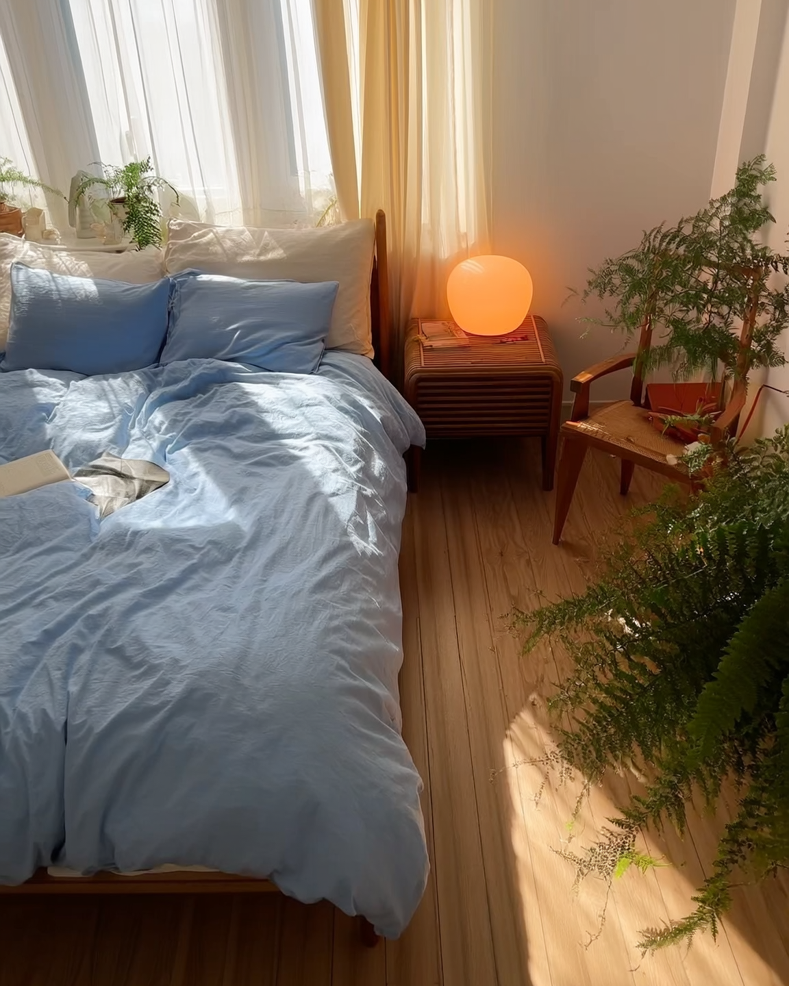 Satijn kussensloop set - hemelsblauw