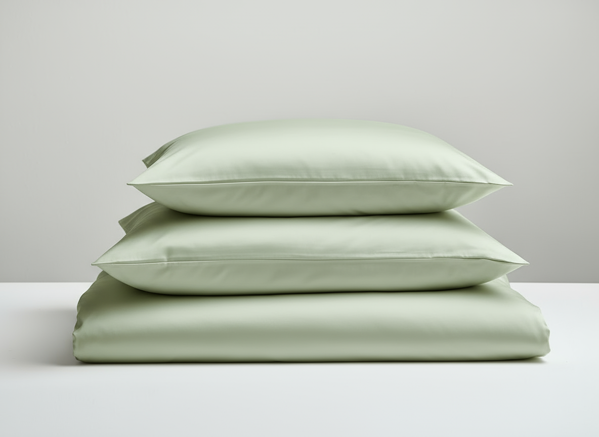 Satijn beddengoed set - groen