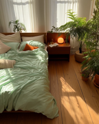 Satijn kussensloop set - groen