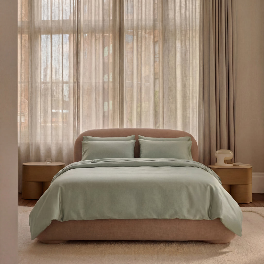 Percale beddengoed set - groen