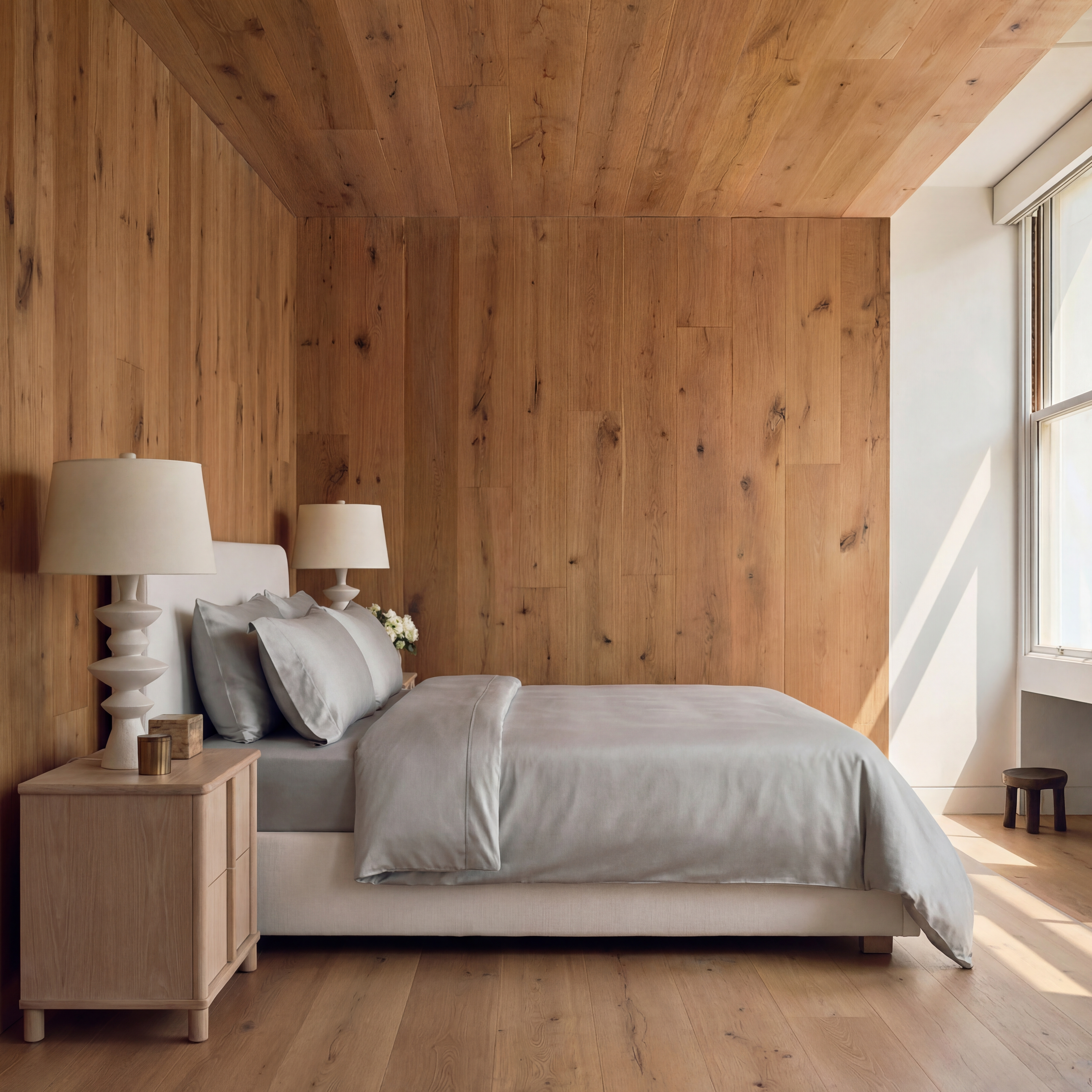 Satijn beddengoed set - grijs