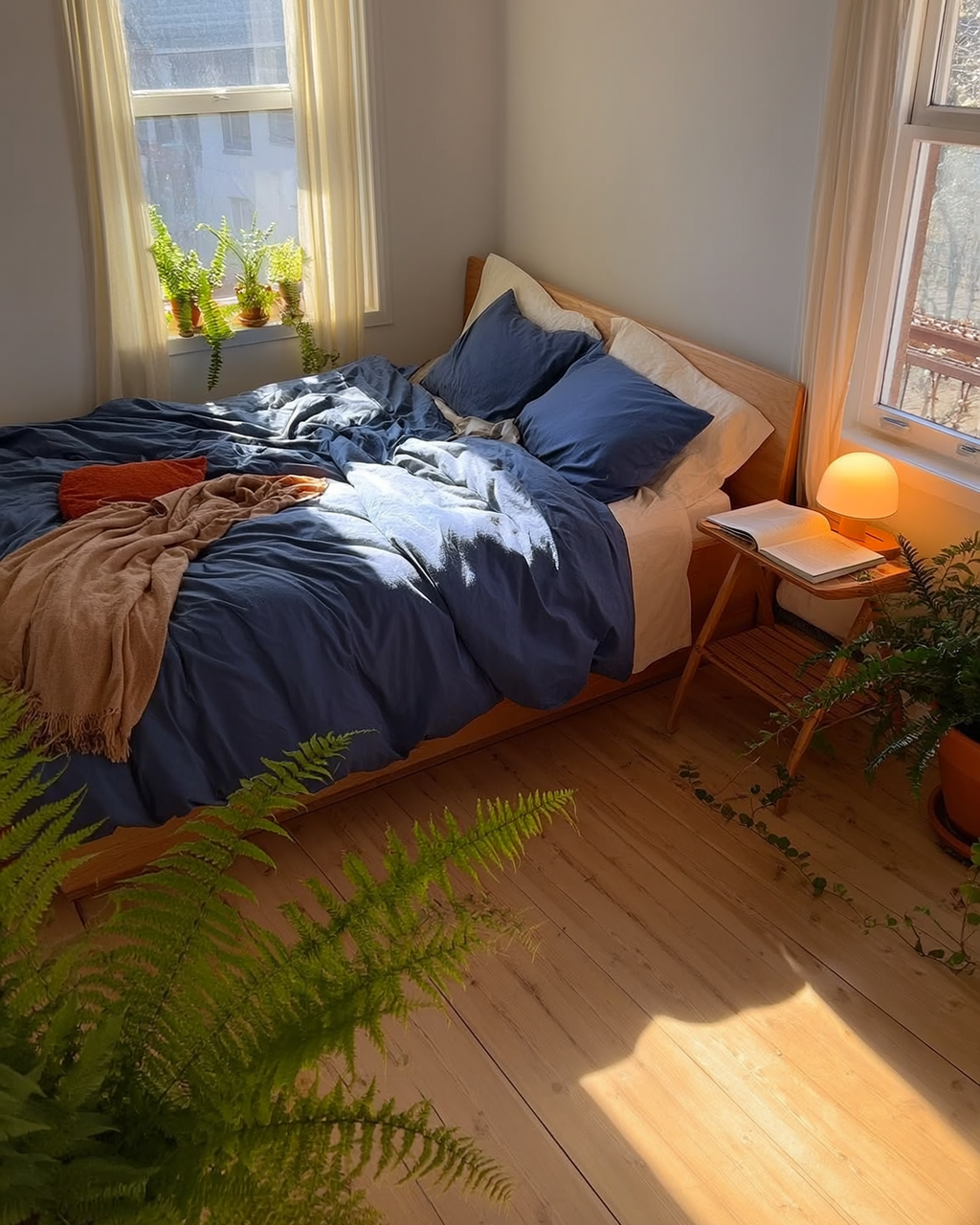 Satijn kussensloop set - Marine