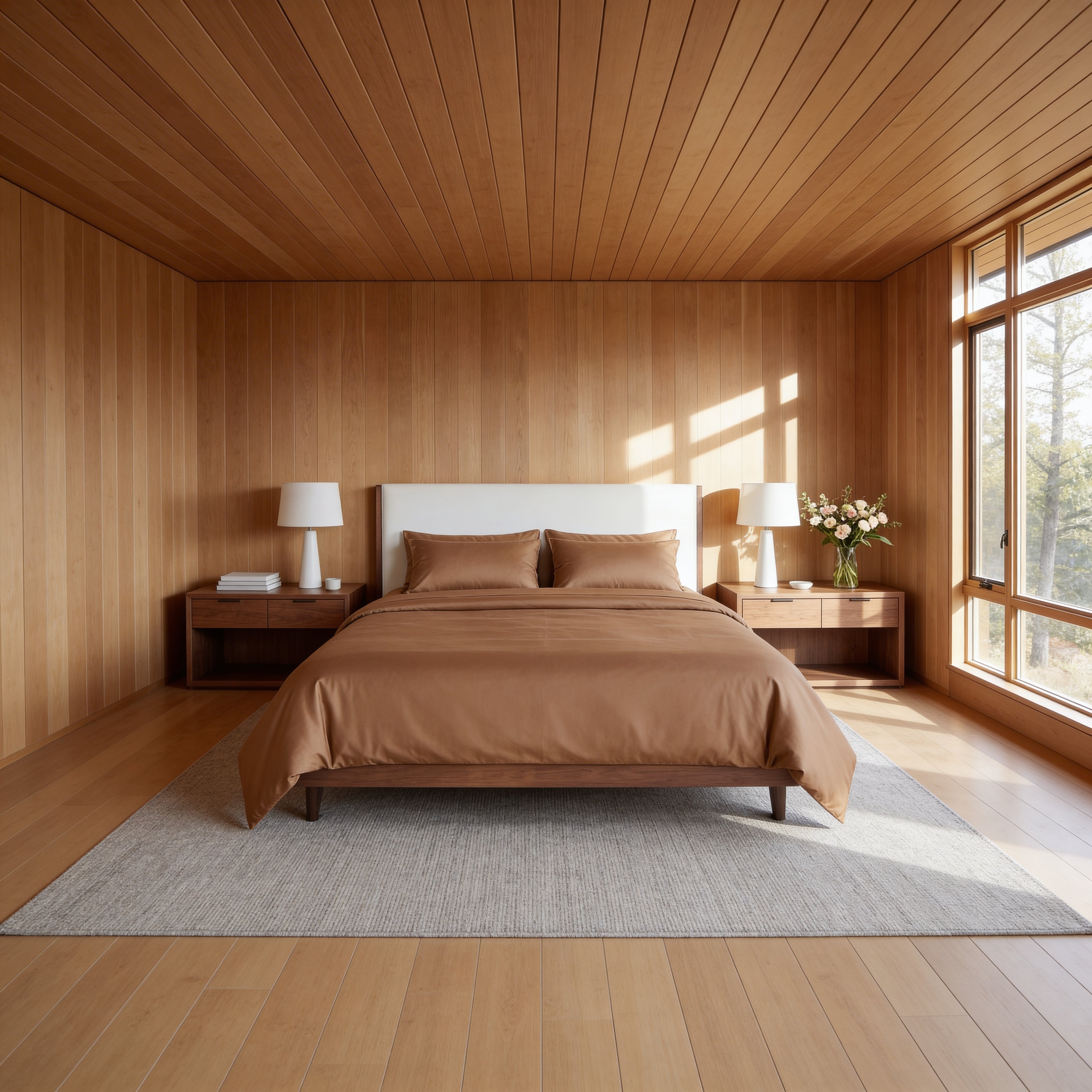 Percale beddengoed set  - mokka