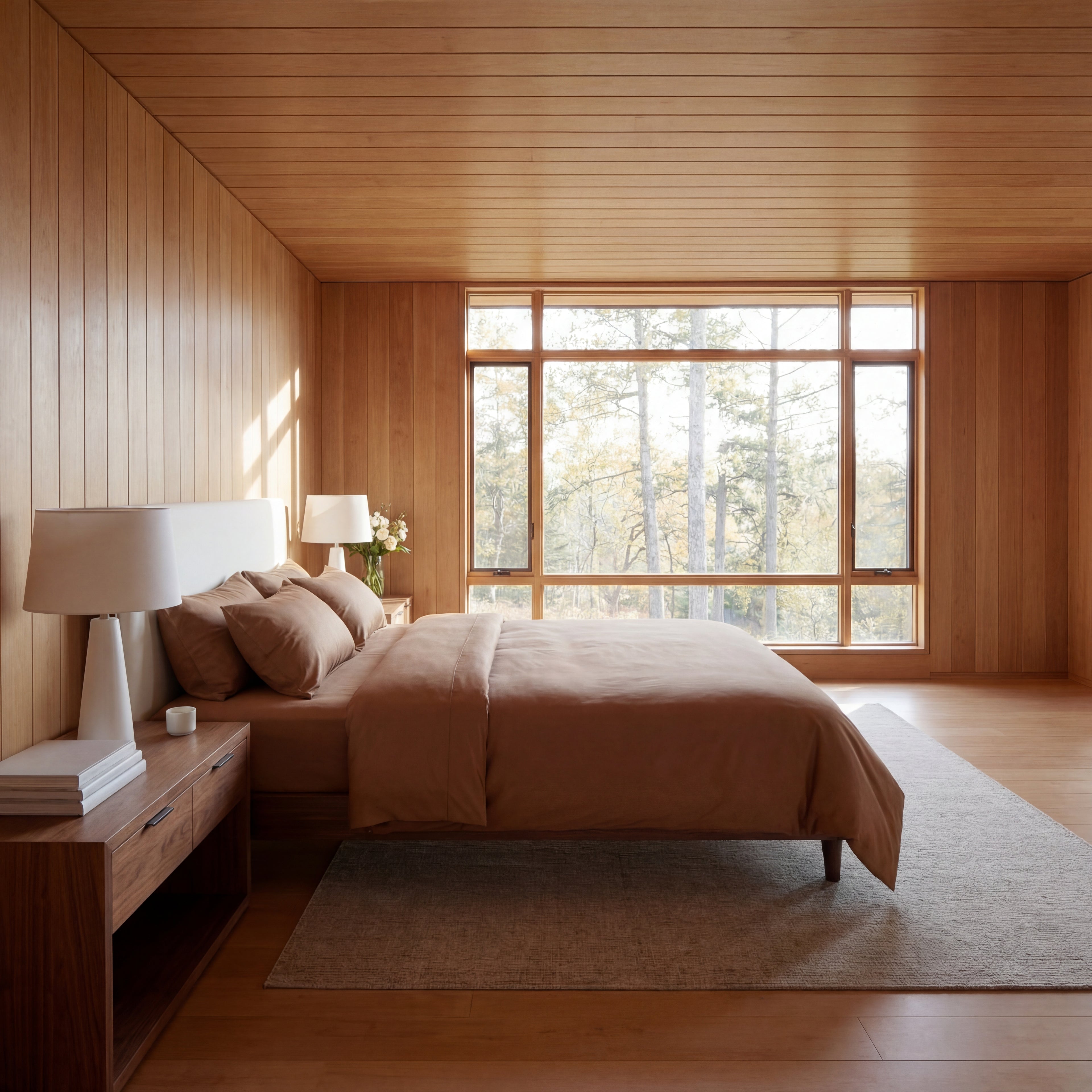 Percale beddengoed set  - mokka