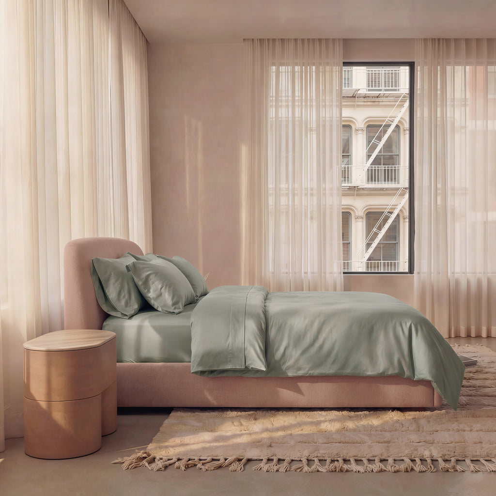 Percale beddengoed set - groen