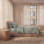 Percale beddengoed set - groen