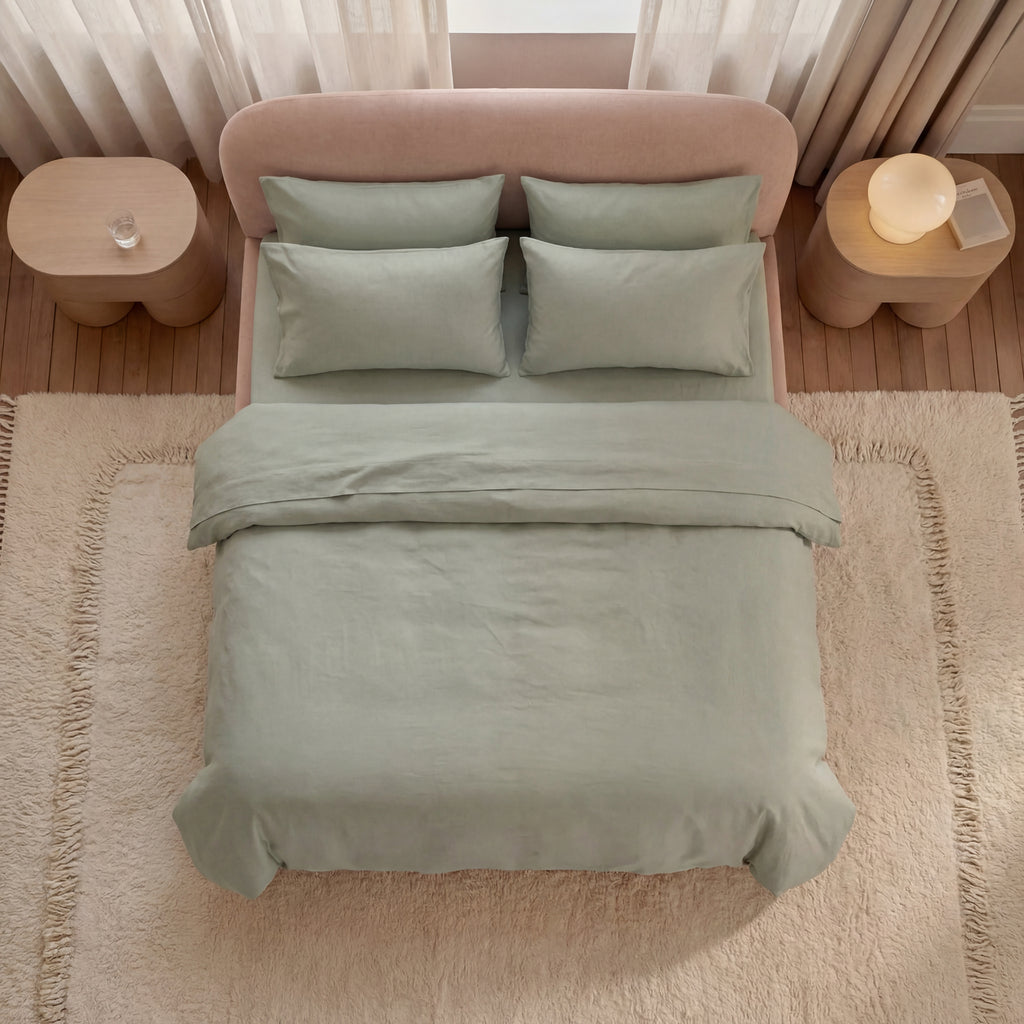Percale beddengoed set - groen