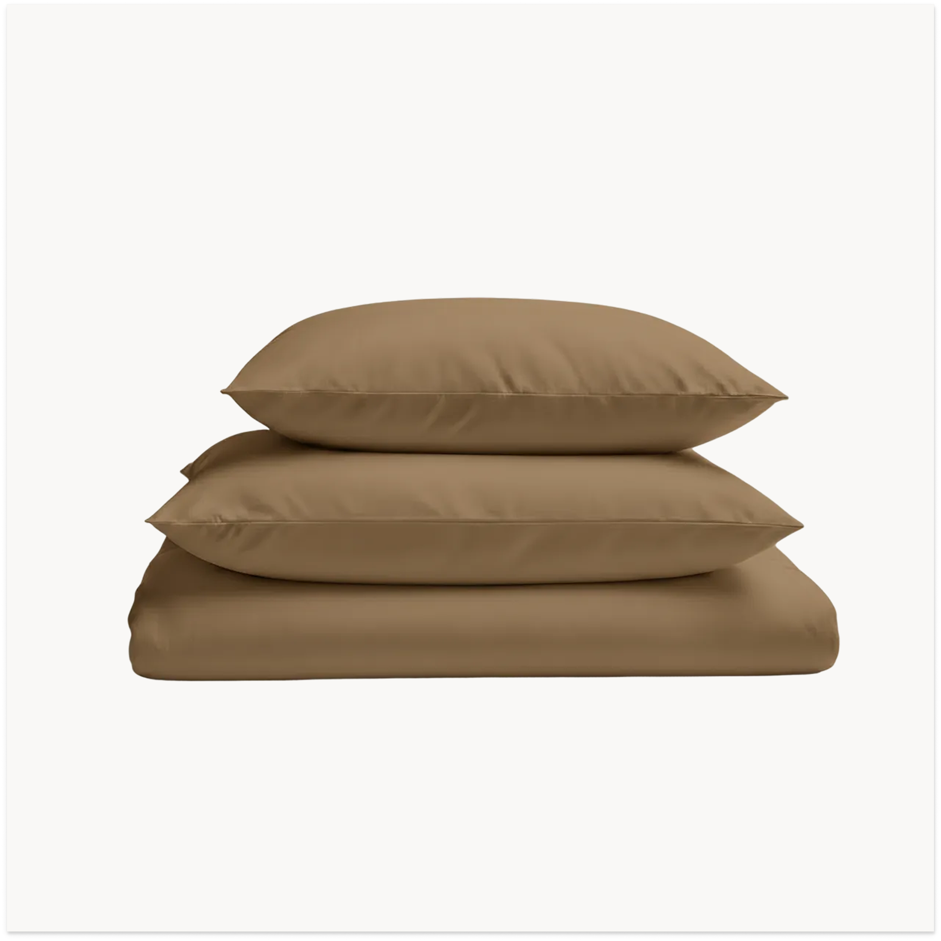 Percale beddengoed set  - mokka