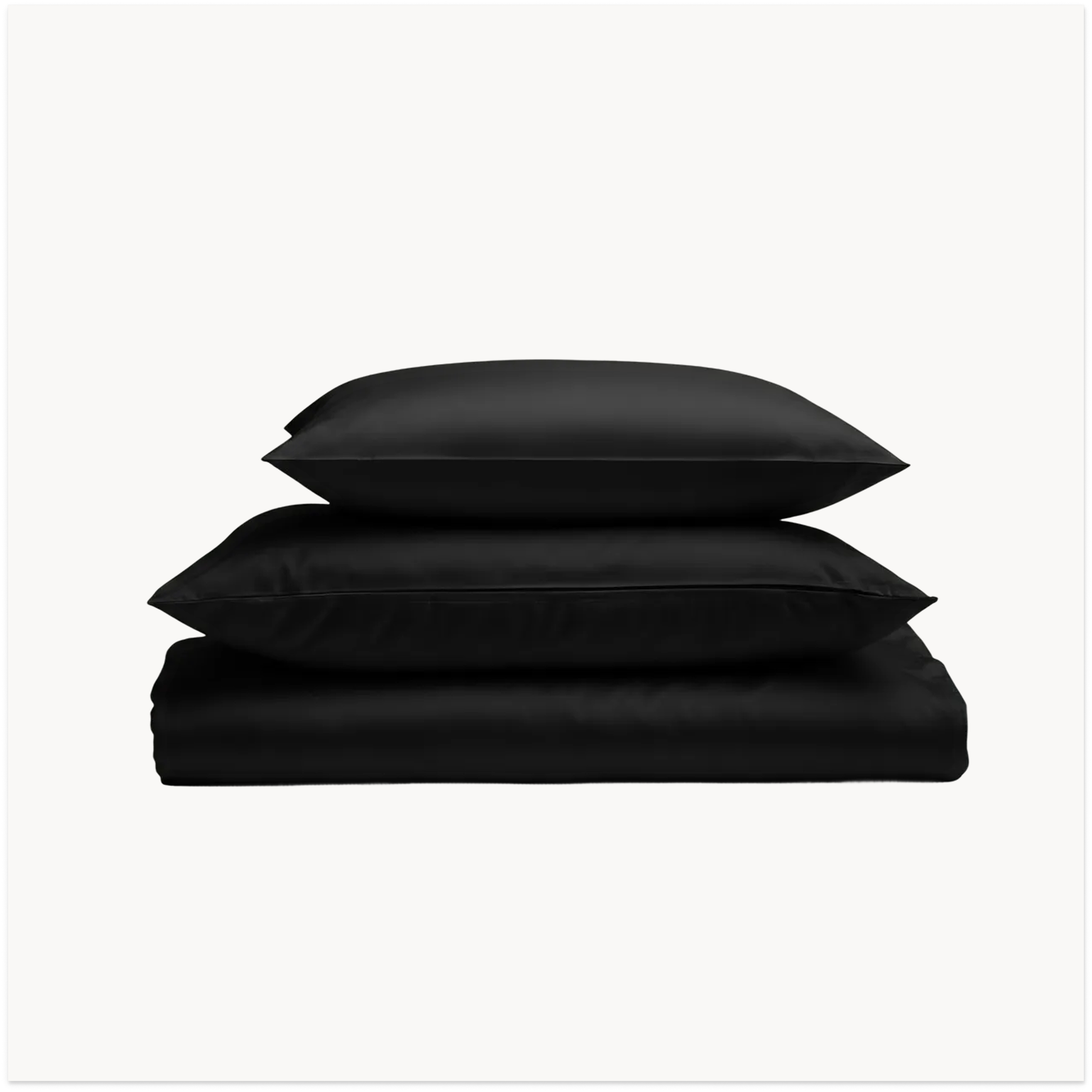 Satijn beddengoed set - zwart