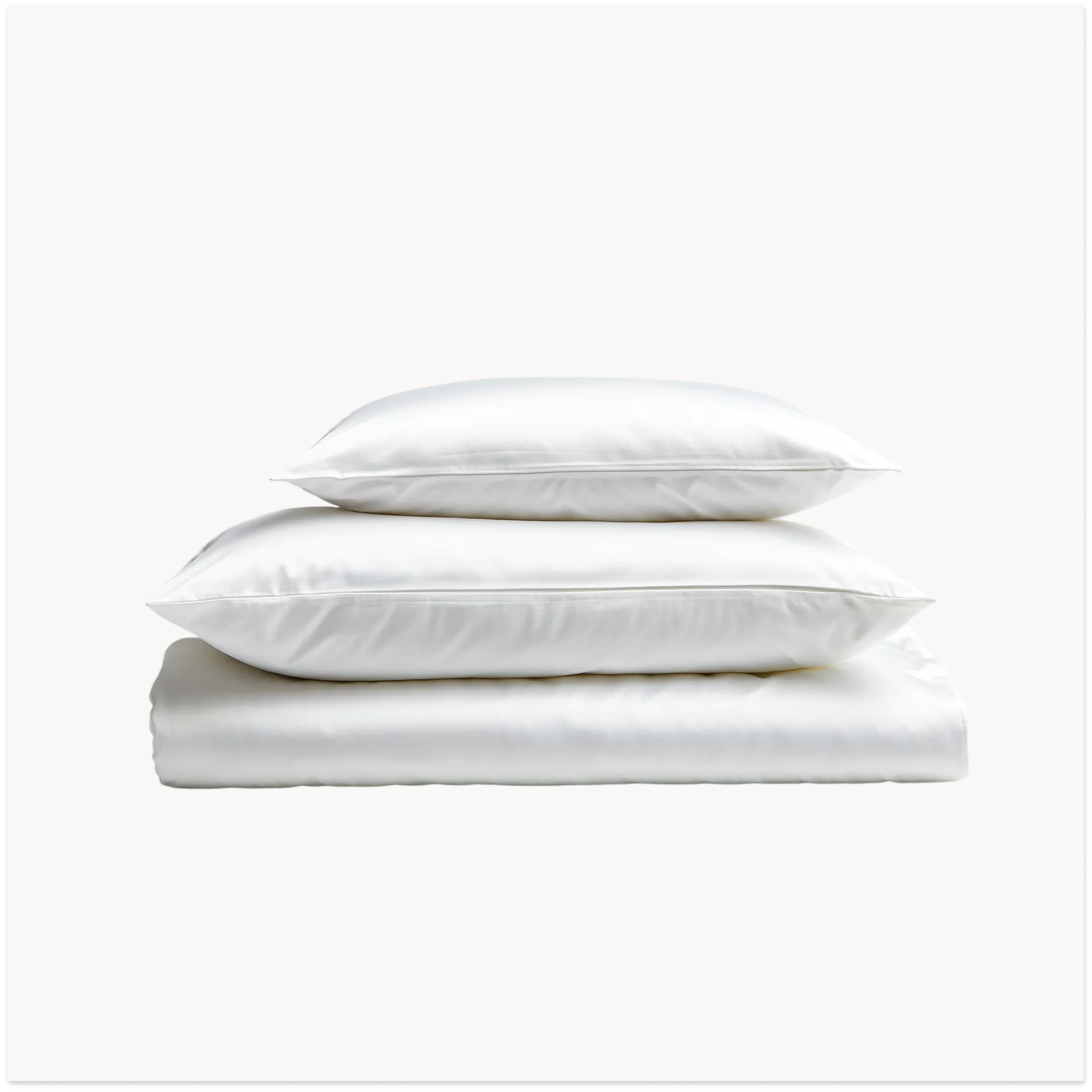 Satijn beddengoed set - wit