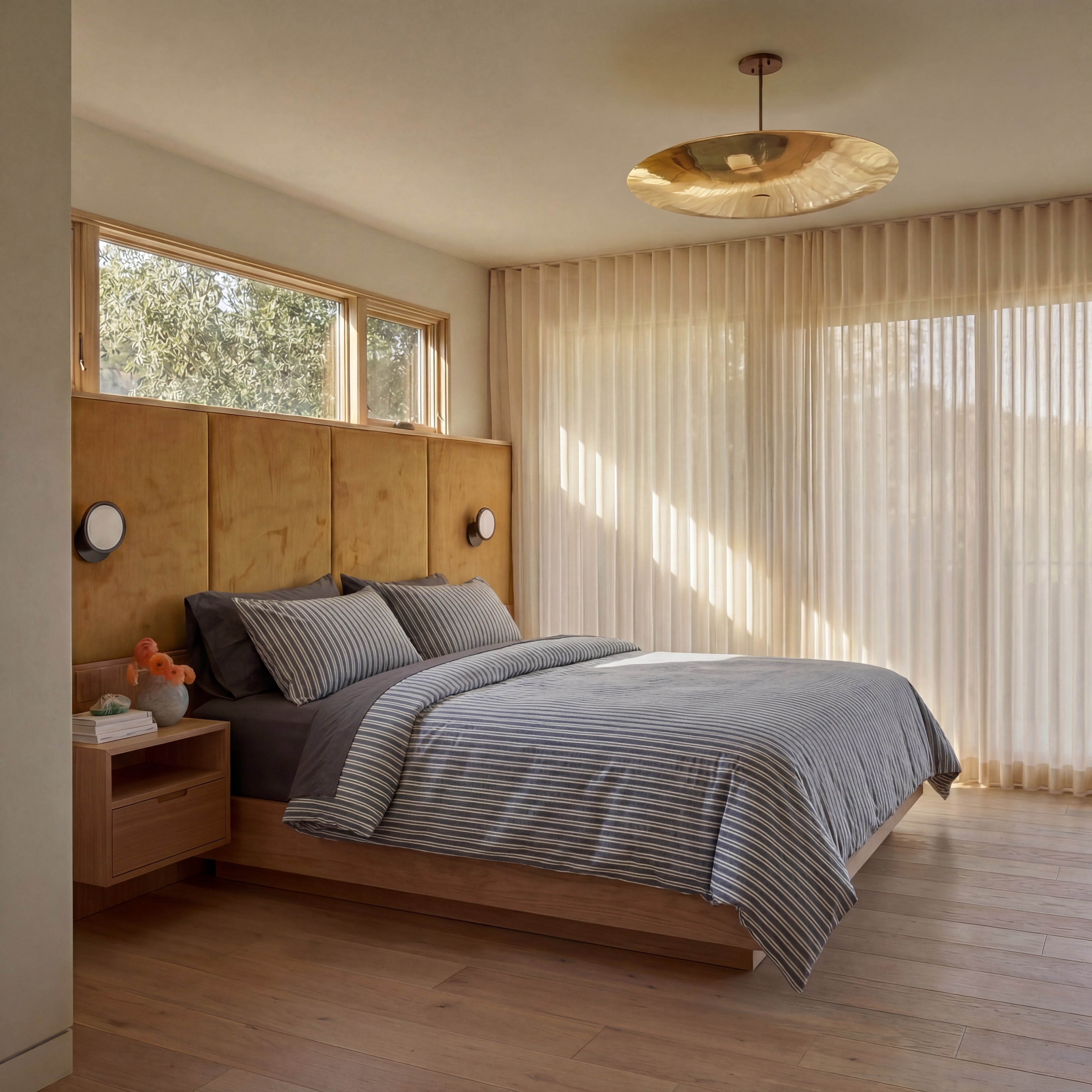 Percale beddengoed set - grijs gestreept