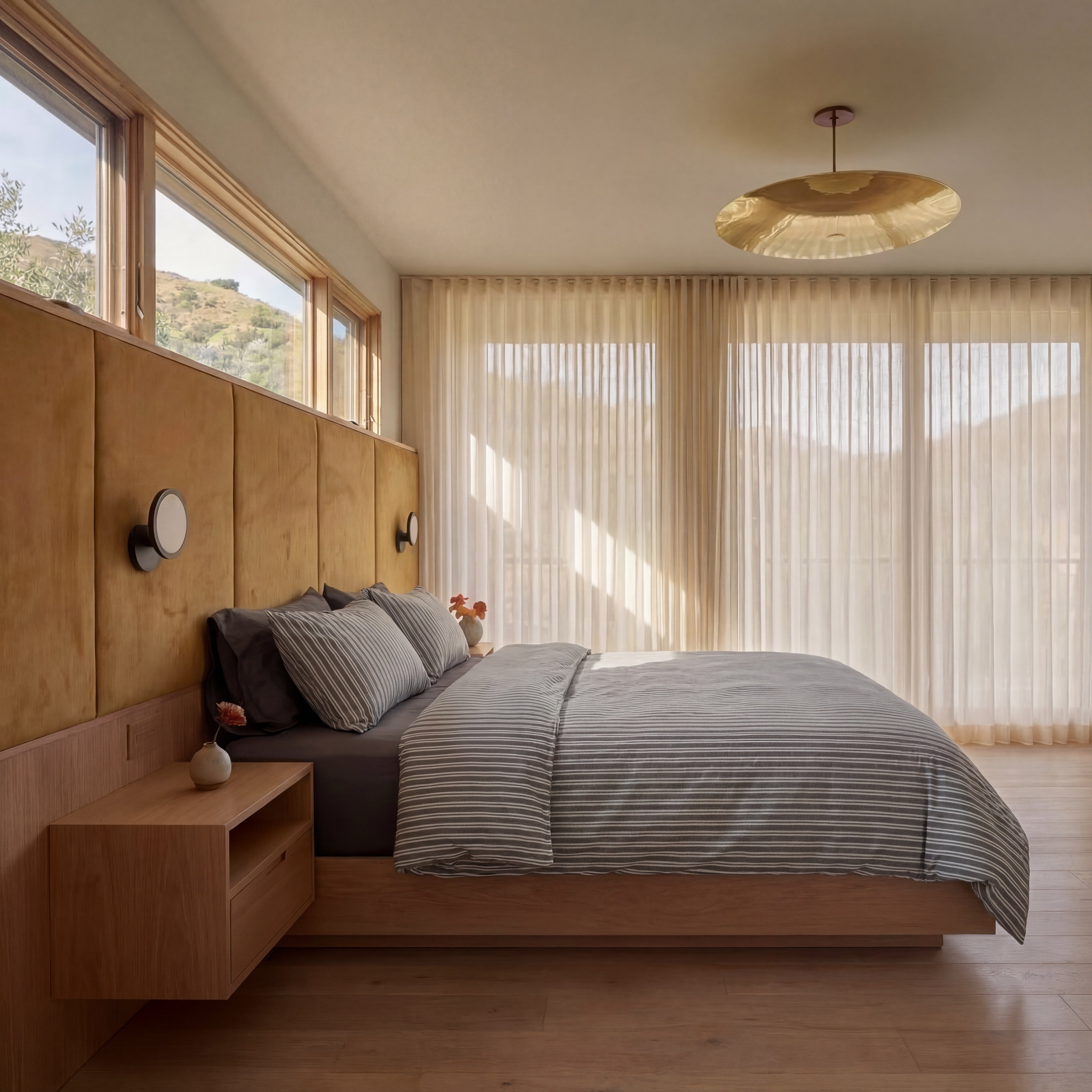 Percale beddengoed set - grijs gestreept