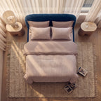 Percale beddengoed set - rood gestreept