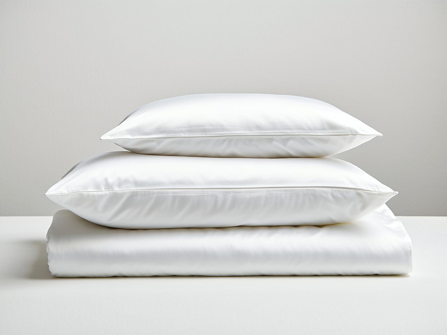 Satijn beddengoed set - wit